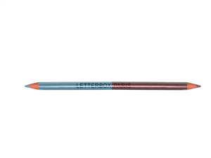 Crayons de charpentier 2 tetes bleu/rose metalises