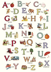 Poster - affiche Cavallini 50 x 70 cm alphabet anglais