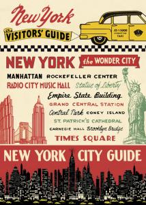 poster - papier cadeau cavallini new york city guide