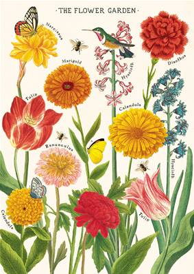 Poster - affiche Cavallini 50 x 70 cm jardin de fleurs