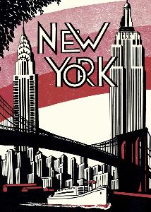 Poster - affiche Cavallini 50 x 70 cm new york 4