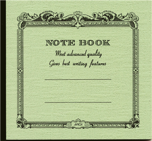 note book Apica 14 x 12.4 cm vert interieur ligne