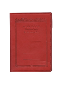 Notebook apica rechargeable en imitation cuir 15x21 cm rouge interieur carreaux