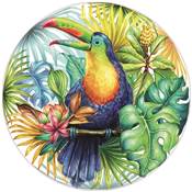 Puzzle rond toucan tropical