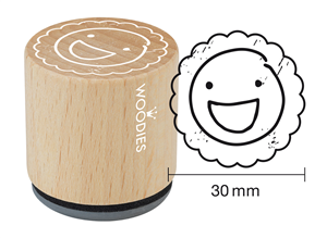 Woodies tampon Smiley souriant