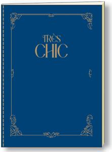 Cahier très chic bleu nuit piqure singer A5