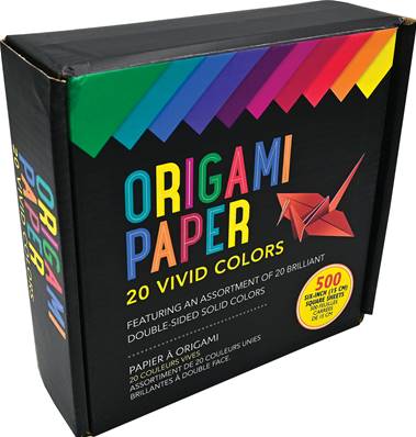 Origami coffret de 500 feuilles 15 x 15 cm - 20 couleurs assorties