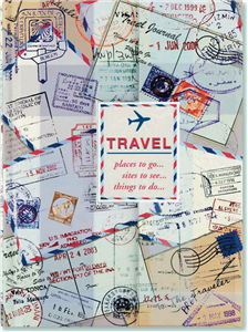 Journal voyages fermeture magnetique 13 x 18 cm