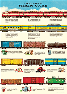 poster - affiche cavallini trains