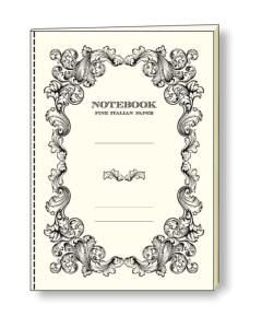 Notebook citron recyclé piqure singer A5