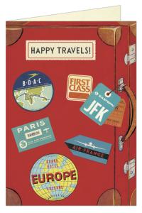 CARTE POSTALE DOUBLE + ENVELOPPE CAVALLINI VOYAGES
