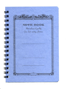 NOTE BOOK 10 X 15 SPIRALES BLEU INTERIEUR LIGNE