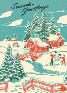 POSTER - AFFICHE CAVALLINI 50 X 70 WINTER WONDERLAND