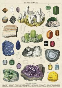 poster - affiche cavallini mineralogie