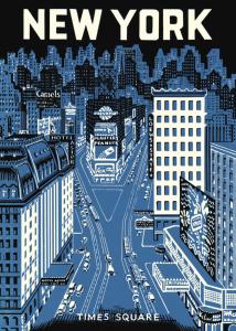 Poster - affiche Cavallini 50 x 70 cm nyc times square 2