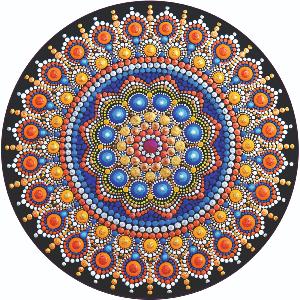 Puzzle rond mandala magique