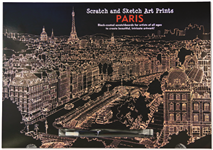 POSTER CARTE A GRATTER PARIS 43 X 30 CM