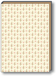 cahier rigide avec tranche doree 15x21 cm musique