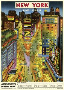 poster - papier cadeau cavallini nyc times square