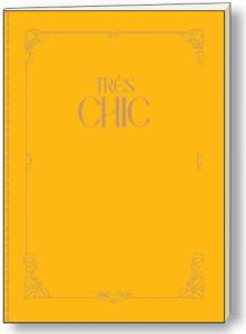 Cahier très chic souple cousu cm.15x21 couverture jaune citrine