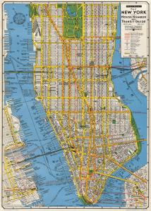 poster - papier cadeau cavallini plan new york