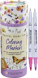 PASTEL DUAL-TIP COLORING MARKERS