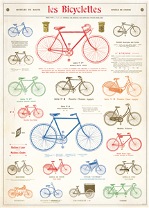 Poster - affiche Cavallini 50 x 70 cm bicyclette