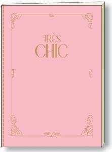 Cahier très chic souple cousu cm.15x21 couverture rose bonbon