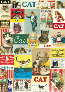 Poster - affiche Cavallini 50 x 70 cm chats vintages