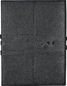 CARNET LIÉ EN CUIR VEGAN NOIR