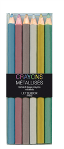 LOT DE 6 CRAYONS METALLISES