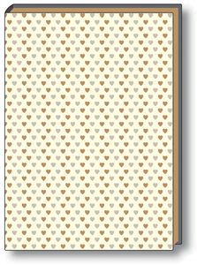 cahier rigide avec tranche doree 15x21 cm cœur