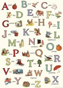 Poster - affiche Cavallini 50 x 70 cm alphabet anglais