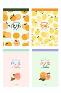 PAPIER A LETTRE FRUITS FRESH LETTER PAD SET