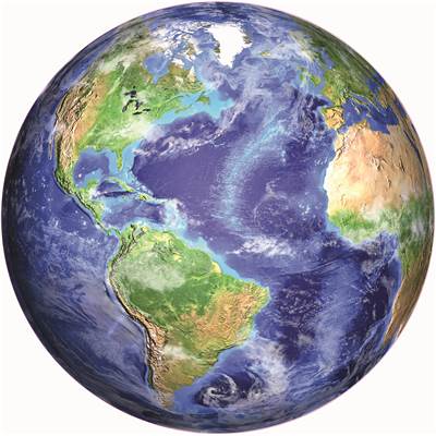 Puzzle rond planete terre