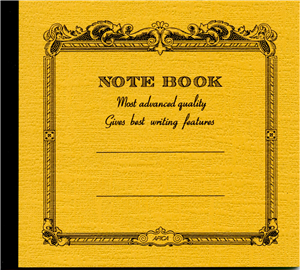 note book Apica 14 x 12.4 cm moutarde interieur ligne