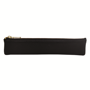 TROUSSE NOIRE CUIR VERITABLE 4 X 21 CM