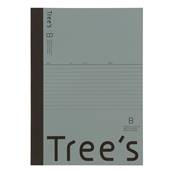 Trees notebook 60 pages B5 gris bleu