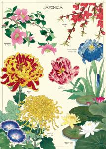 poster - affiche Cavallini fleurs japonaises