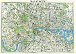 POSTER - PAPIER CADEAU CAVALLINI LONDON MAP 2