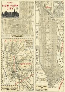 poster - papier cadeau cavallini plan new york 4