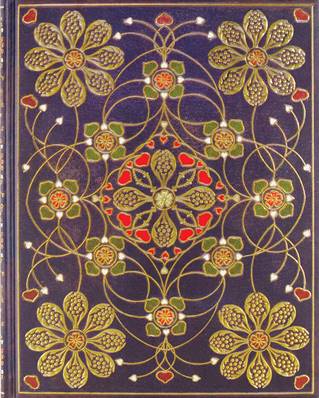 Livre d'or floraison antique 18.5 x 23 cm