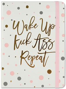 JOURNAL WAKE UP, KICK ASS, REPEAT 16 x 21 cm