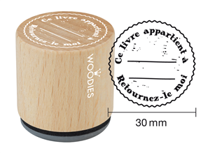 Woodies tampon Ce livre appartient à Retournez-le moi