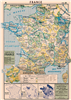 poster - affiche cavallini carte de france