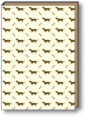 Cahier rigide avec tranche doree 15x21 cm chiens