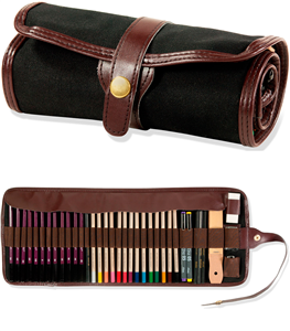 Trousse d'artiste a rouler crayons non inclus