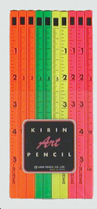 CRAYONS REGLES FLUOS 4 COULEURS ASSORTIES 100 pieces = 1 boite