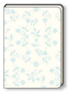Cahierr souple fleurs bleues 7,5 x 10,5 cm