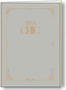 Cahier très chic souple cousu cm.15x21 couverture gris perle